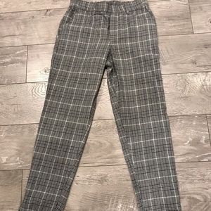 plaid high waisted pants